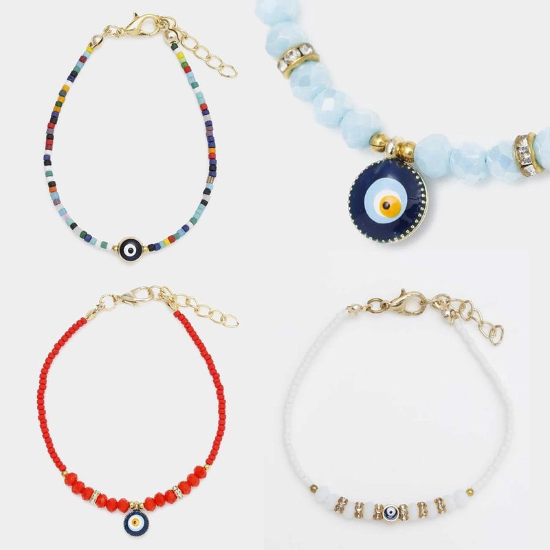 【热门预购】土耳其眼睛 恶魔之眼 缤纷手环手链 (5色) JAGZ4301 - 手链/手环 - 其他材质 