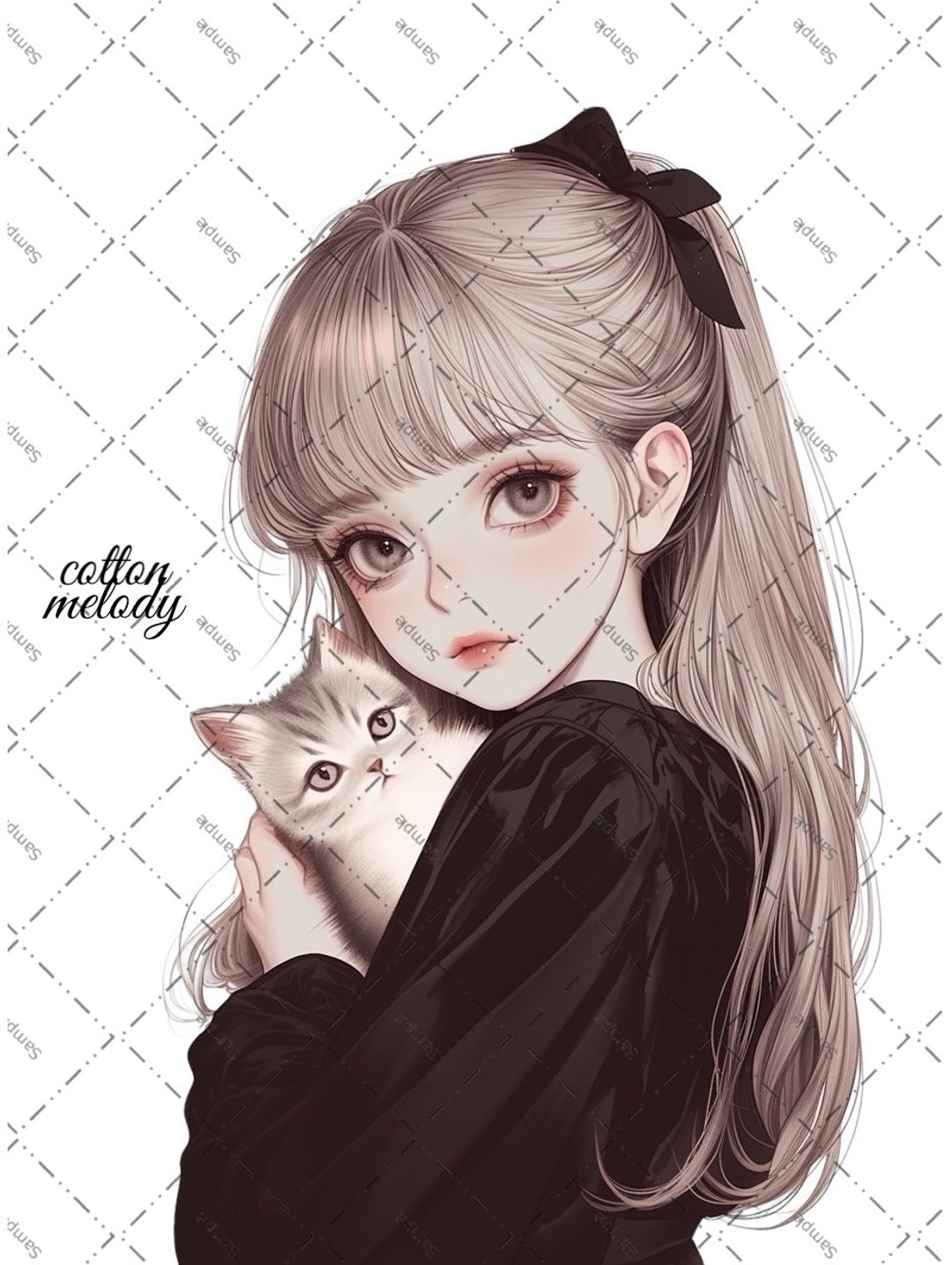 original sticker no.1669 人物贴纸 原创贴纸 人物贴纸 女孩贴纸 原创人物贴纸 - 贴纸 - 纸 