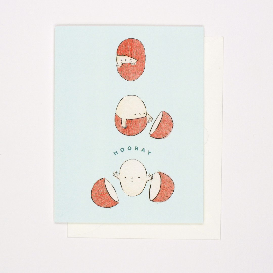 Hooray Card 龙眼造型 - 卡片/明信片 - 纸 蓝色