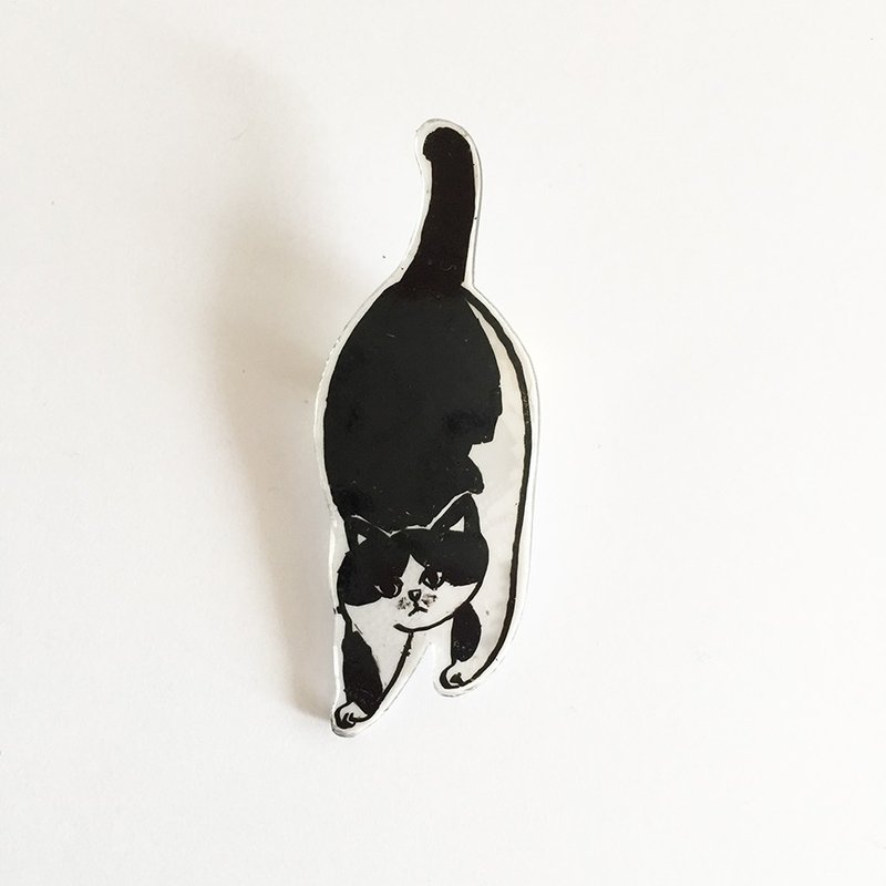 Hachiwaneko's Pravin brooch that found something - 胸针 - 塑料 白色