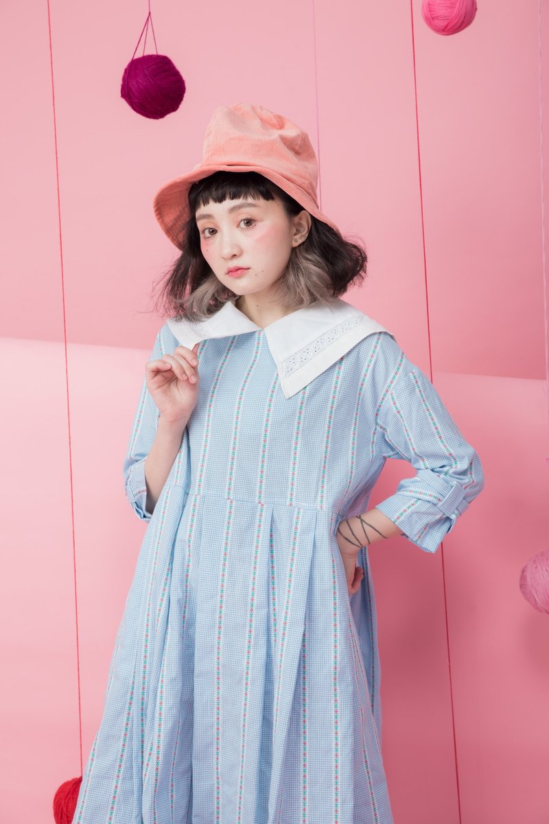 :EMPHASIZE森林系棉质大V领角拼蕾丝假领-白 - 其他 - 棉．麻 白色