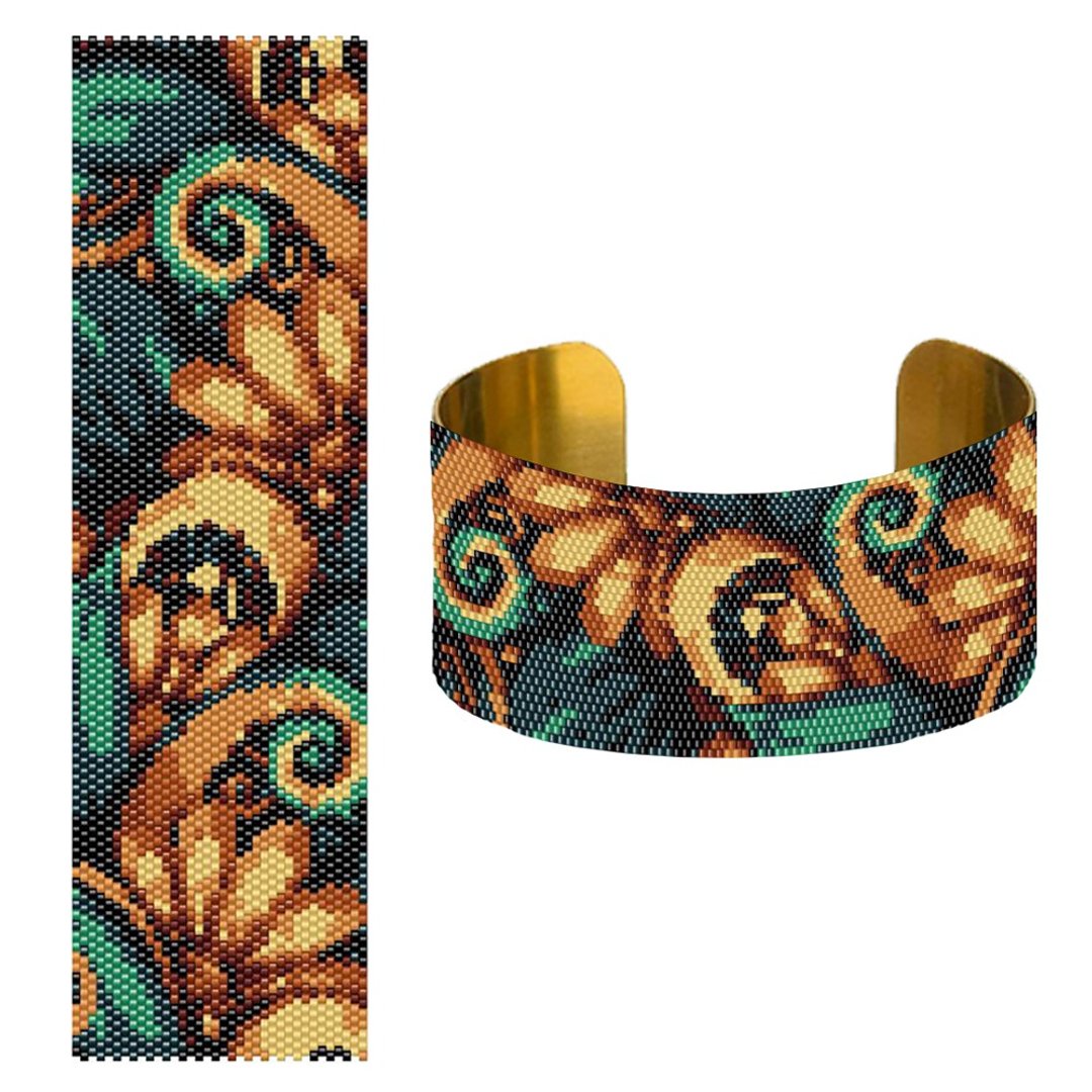 Peyote Pattern Bracelet, Beading Bracelet, Miyuki Delica Pattern, Peyote Stitch - 其他数码设计 - 其他材质 