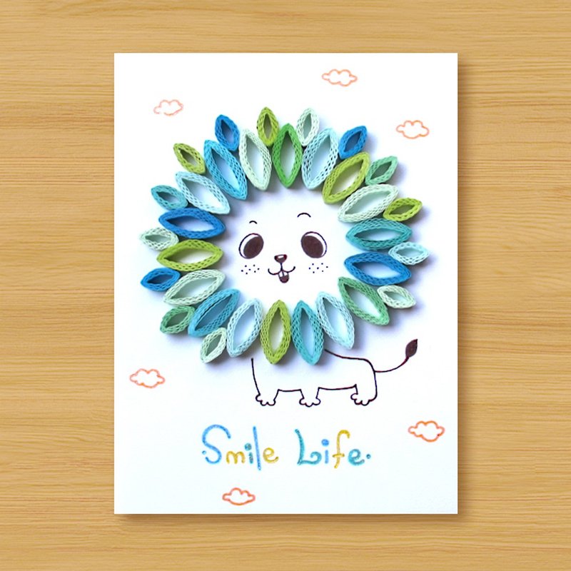 ( 4款供选择 ) 手工卷纸卡片 _ 小狮子 Smile Life - 卡片/明信片 - 纸 