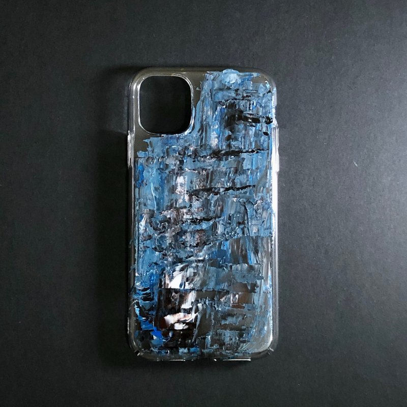 Acrylic 手绘抽象艺术手机壳 | iPhone 11 |  Glitch - 手机壳/手机套 - 压克力 蓝色
