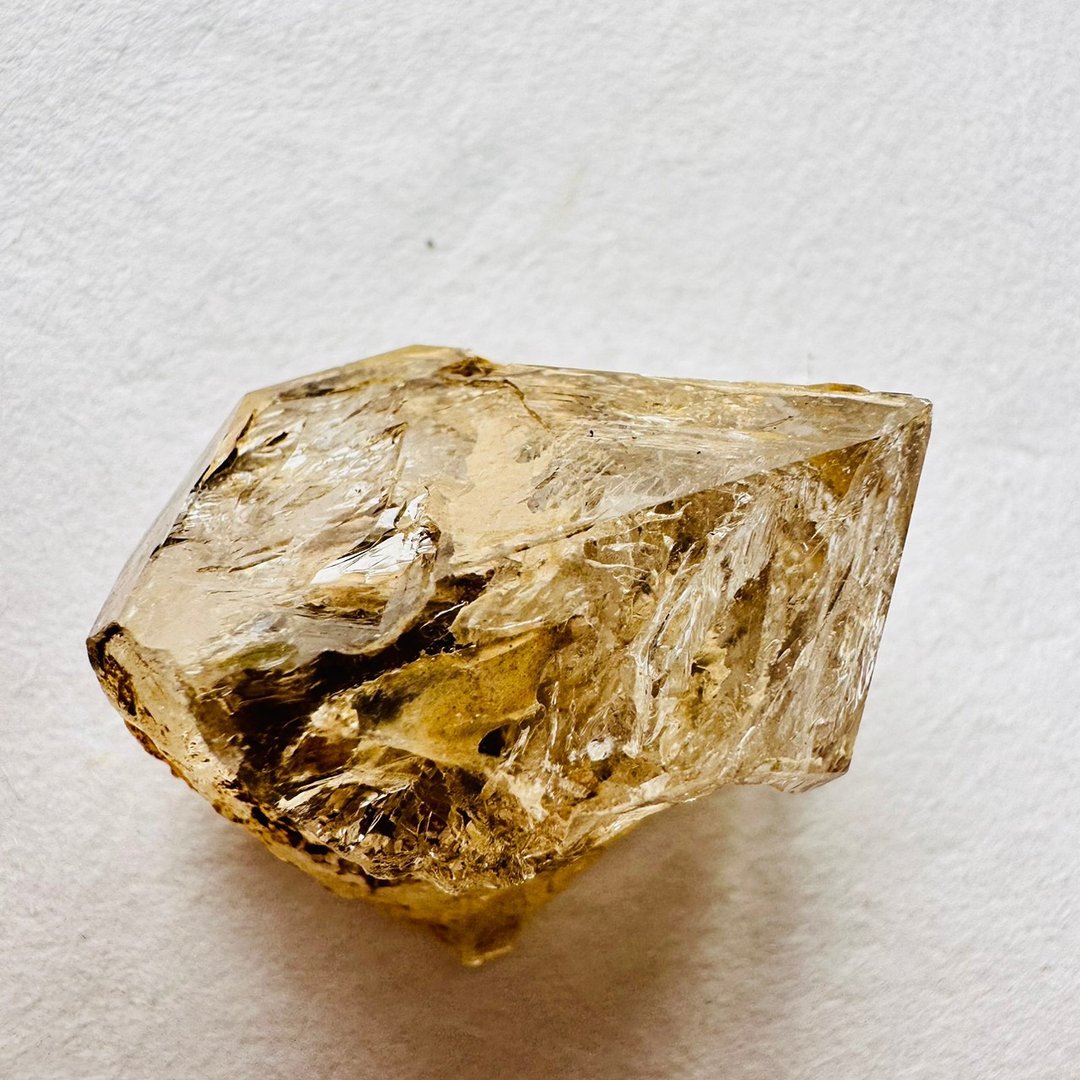 巴基斯坦黄泥骸骨水晶 银29开窗骨干水晶 原石原矿标 磁场脉轮 - 摆饰 - 其他材质 金色