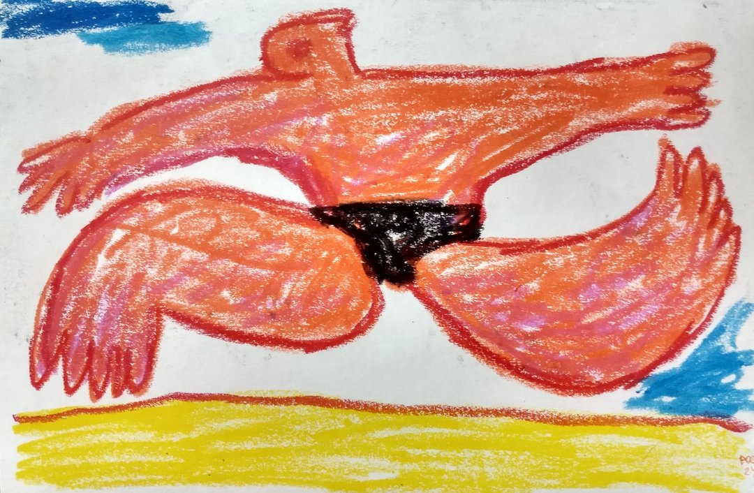 奔向大海 表现主义风格的绘画 - 海报/装饰画/版画 - 纸 白色