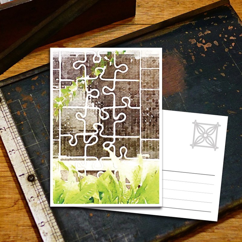 老屋颜 – 铁窗花明信片-2 - 卡片/明信片 - 纸 