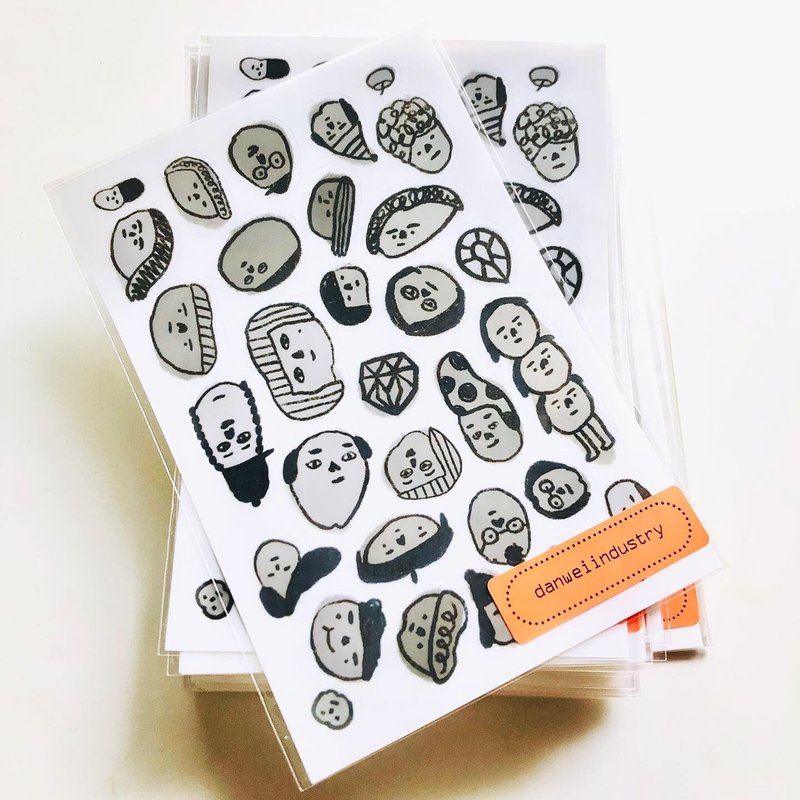 转印贴纸001 - 贴纸 - 纸 灰色