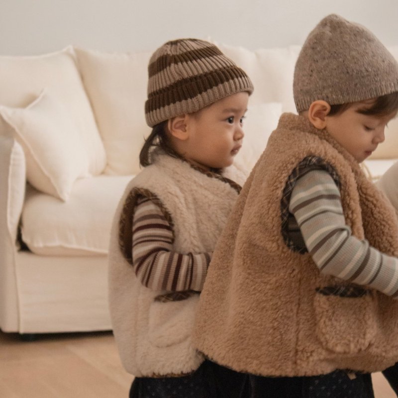 云朵舒适背心_棕色 - 童装外套 - 羊毛 咖啡色