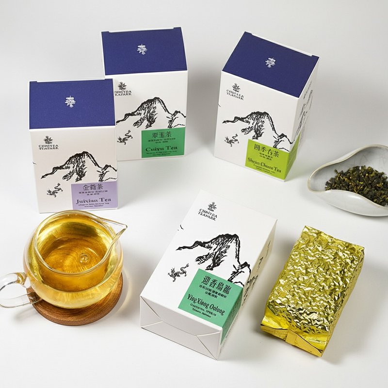 【限量特惠组合】南投清香乌龙茶4入组-迎香、翠玉、金萱、四季春 - 茶 - 纸 白色