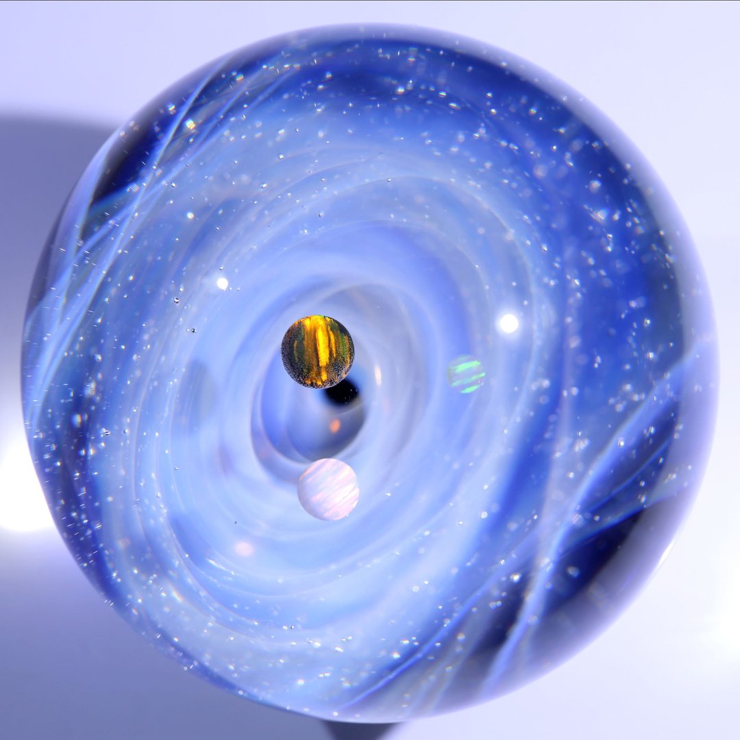 52mm 宇宙玻璃球摆设 no.M119 - 摆饰 - 玻璃 蓝色
