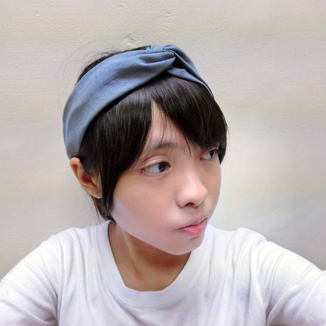 素面 松紧带 交叉款发带 hairband *SK* - 发带/发箍 - 棉 
