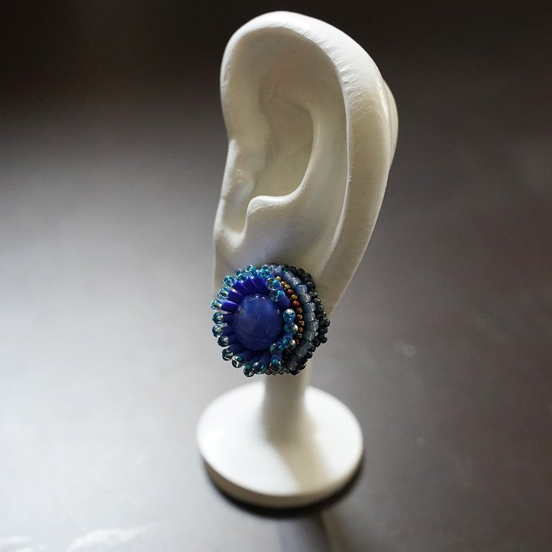 潮汐池生物4耳夹耳针多彩 - 耳环/耳夹 - 塑料 蓝色