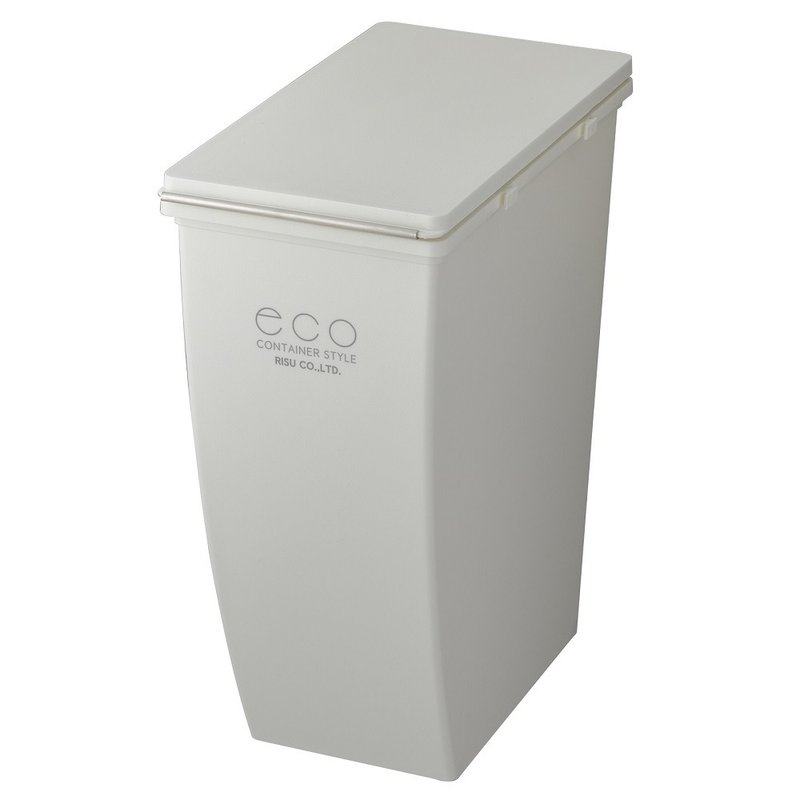 日本 eco container style 简约造型垃圾桶(21L) - 白色 - 垃圾桶 - 塑料 