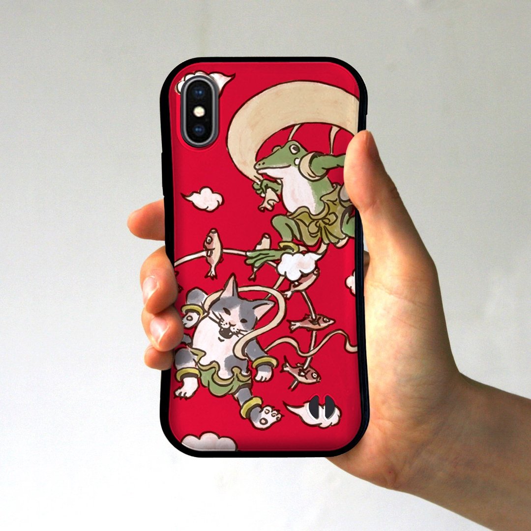 Grip iPhone Case Fujin Raijin Red - 手机壳/手机套 - 塑料 红色