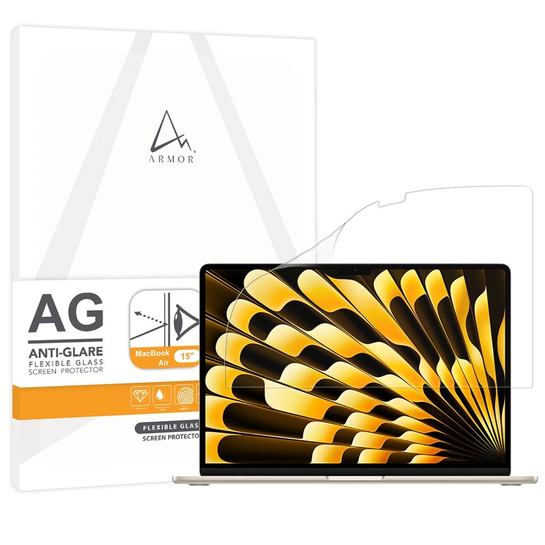 ARMOR MacBook Air 15 (M5/M4/M3/M2)软性玻璃9H防眩光萤幕保护貼 - 电脑配件 - 其他材质 