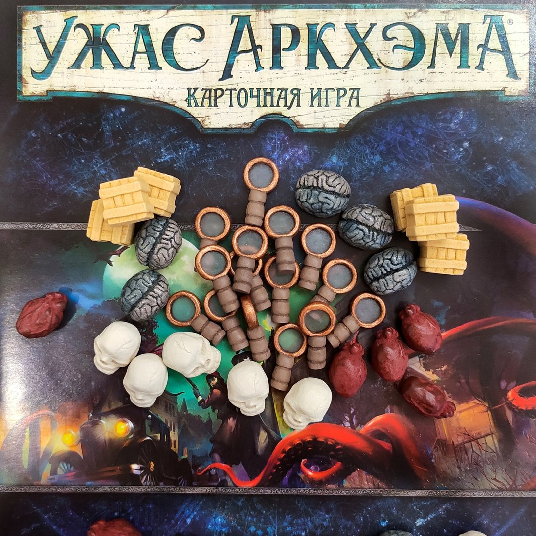 与 Arkham Horror: The Card Game 棋盘游戏兼容的豪华资源代币。 - 桌游/玩具 - 其他材质 