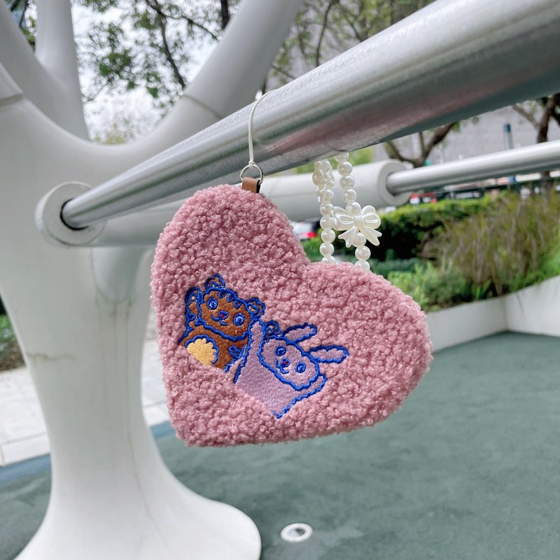 \你的零钱包/happy everyday 爱心刺绣零钱包 - 零钱包 - 聚酯纤维 多色