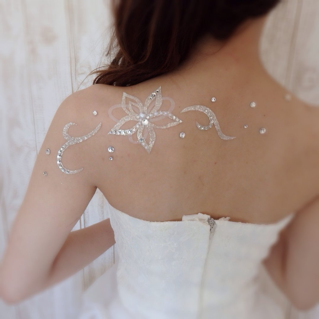 Flower, Accessories on the skin, Wedding accessories, Stickers - 其他 - 其他材质 银色