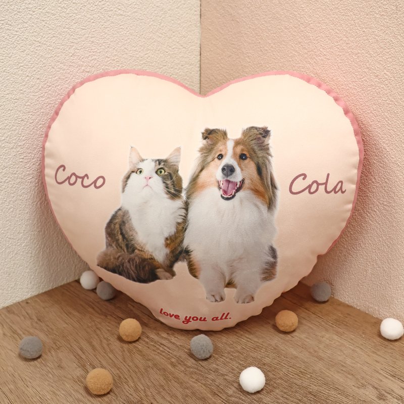 【定制抱枕】纪念礼物 - 定制立体心型抱枕 - 枕头/抱枕 - 聚酯纤维 粉红色