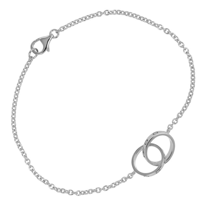【日本直送】卡地亚 手链 婴儿爱心 腕围约17.5cm 18K白K金 约4.35g CARTIER【二手】A级 - 手链/手环 - 贵金属 银色