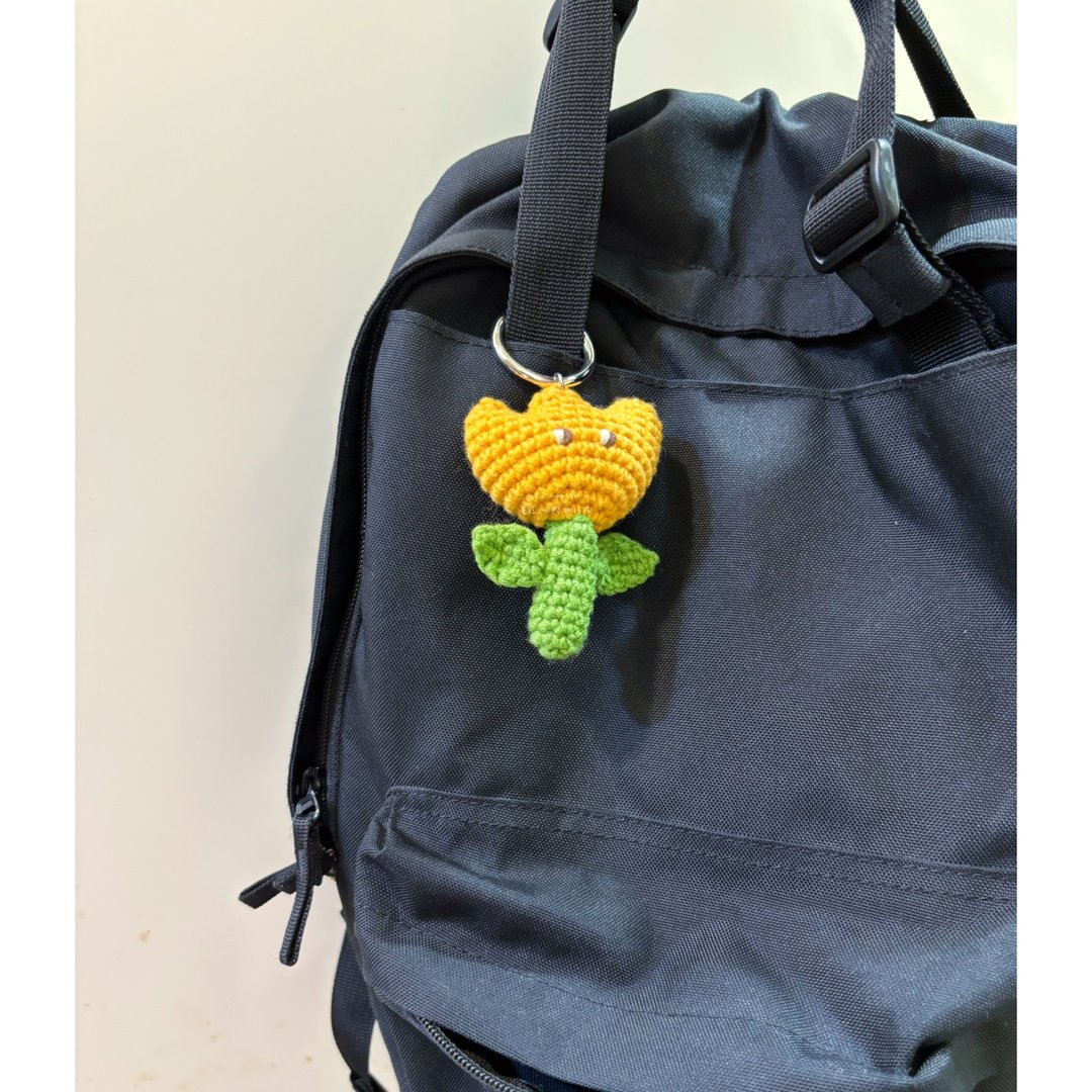 手工编织\花花\钥匙圈\包包挂件\情人节 - 吊饰 - 棉 