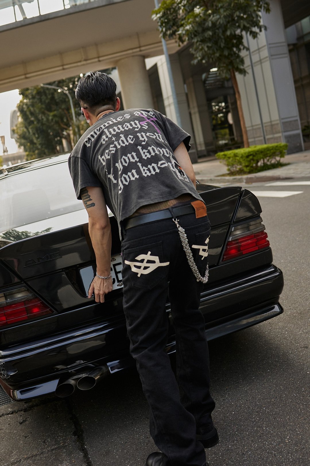 .67ARROW CITY COWBOii_FLARE JEANS_BLACK 靴型牛仔裤 黑色丹宁 - 男士长裤 - 棉 黑色