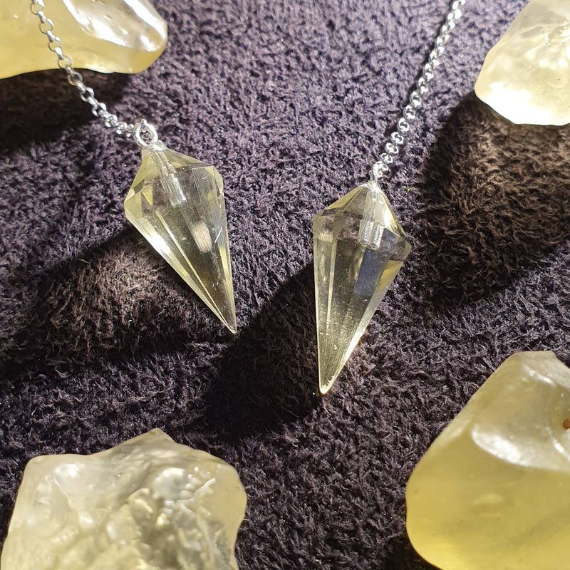 美国丹佛展空运回台 天然利比亚陨石灵摆 黄金陨石 可改坠子 - 吊饰 - 宝石 黄色