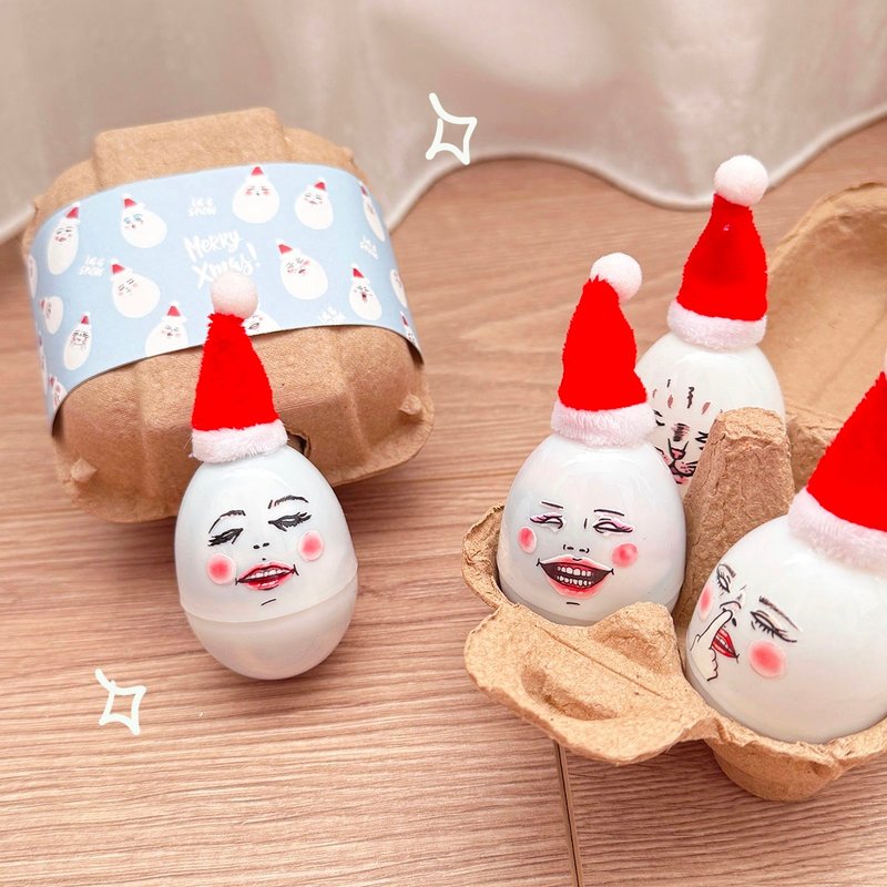 64折【圣诞礼盒】圣蛋老公公 4入惊喜蛋 - 化妆包/杂物包 - 聚酯纤维 红色