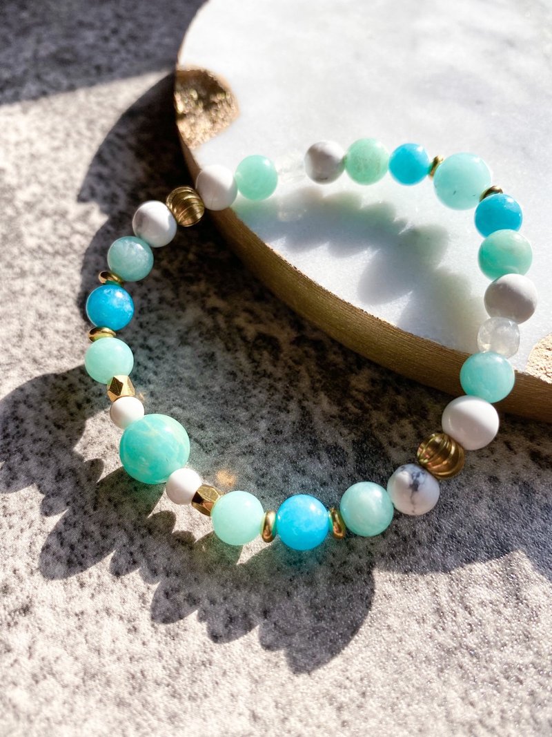 【加百列的幸运消息】天河石 月光石 白松石 水晶手链 - 手链/手环 - 水晶 