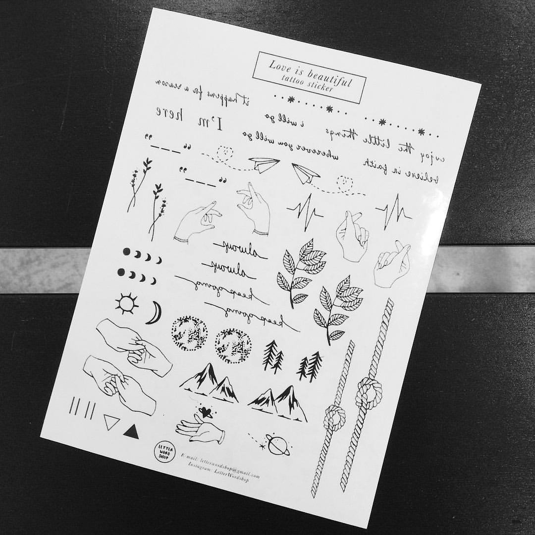 手绘/刺青/纹身贴纸/Love Is Beautiful/Tattoo Sticker/爱情/友情 - 纹身贴 - 纸 黑色