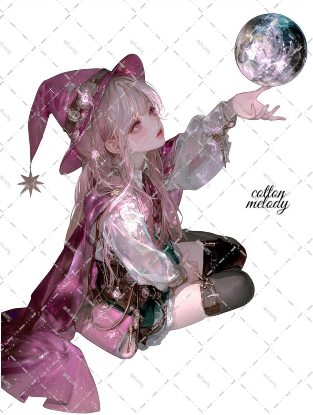 original sticker no.7162 人物贴纸 原创贴纸 人物贴纸 女孩贴纸 原创人物贴纸 - 贴纸 - 纸 