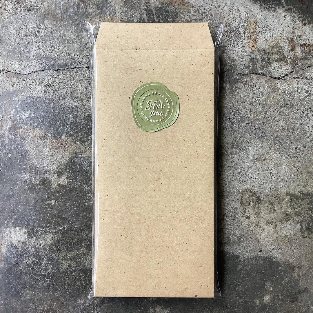 信封/直式/厚磅稻禾米色/4入 - 信封/信纸 - 纸 卡其色