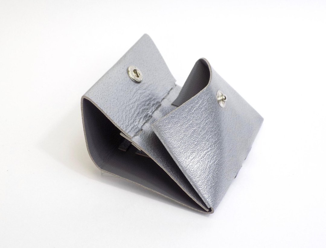 Coin case Silver - 零钱包 - 真皮 银色