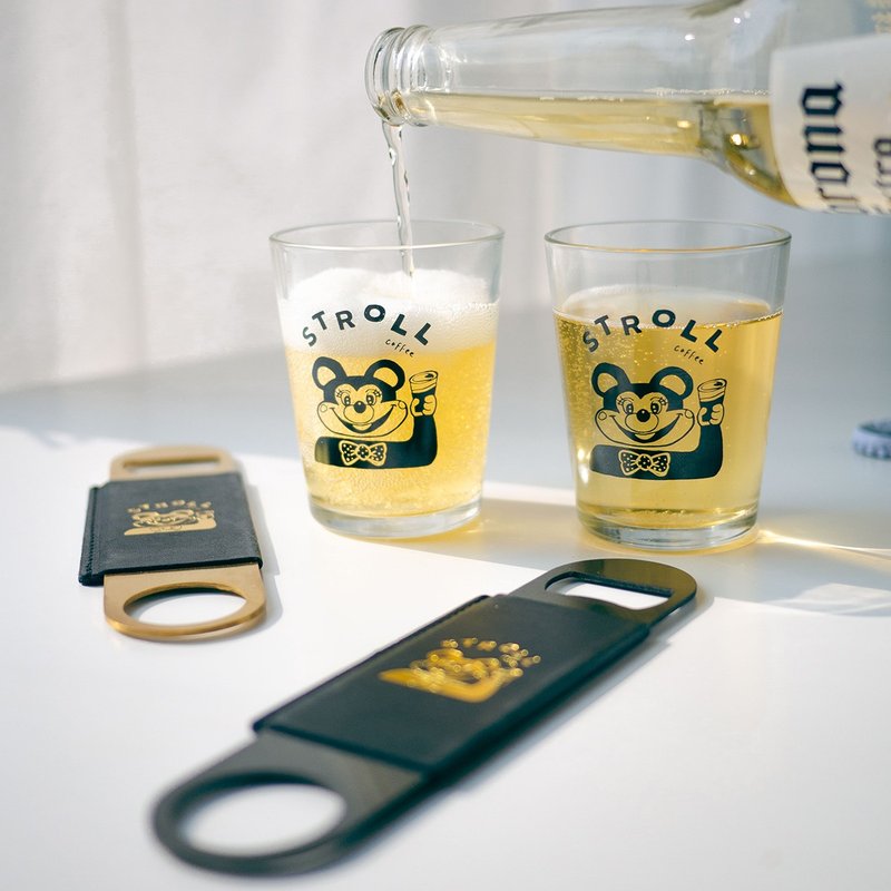 【鹿角兔x散步咖啡】美仑花莲米奇_CHEERS礼盒 酒杯 开瓶器 - 酒杯/酒器 - 玻璃 透明