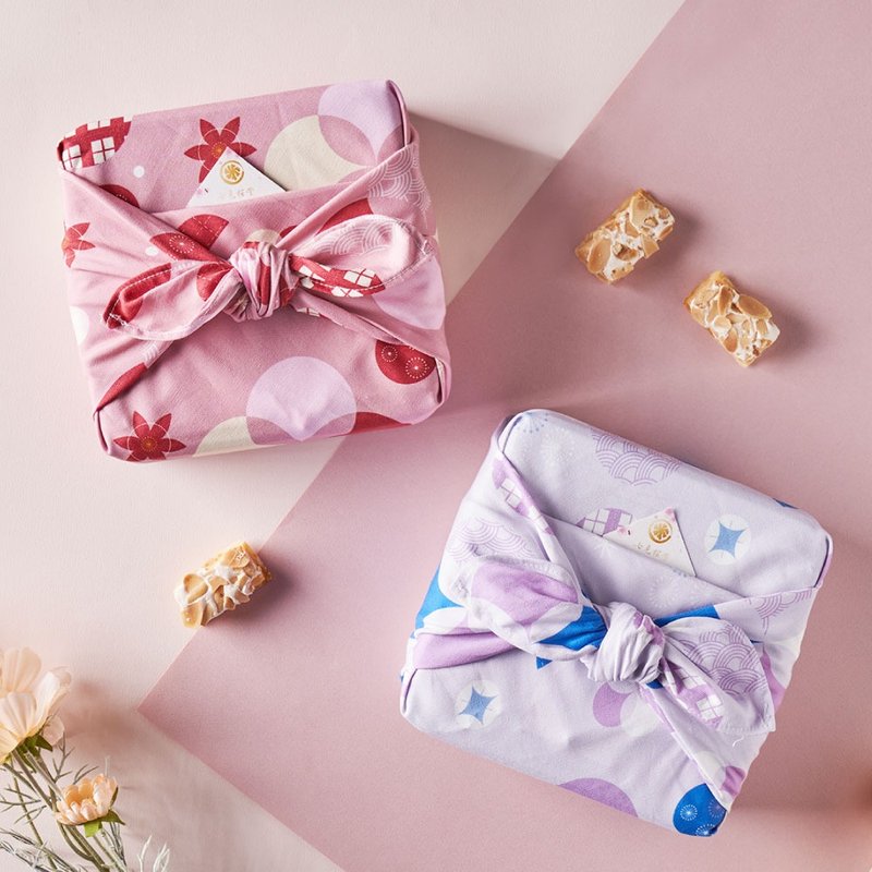 【七见樱堂】薄红京色/半紫京色 - 风吕敷饼干铁盒 - 手工饼干 - 新鲜食材 