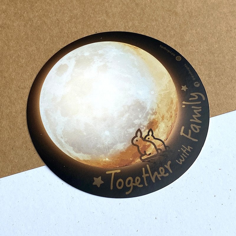 团圆【防水防晒可重贴】胶质贴纸 / 车身贴纸 - 贴纸 - 其他材质 咖啡色