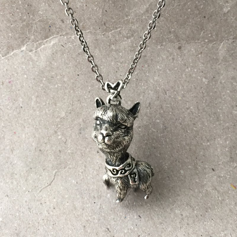 暖暖羊驼 纯银项链 - 项链 - 纯银 银色