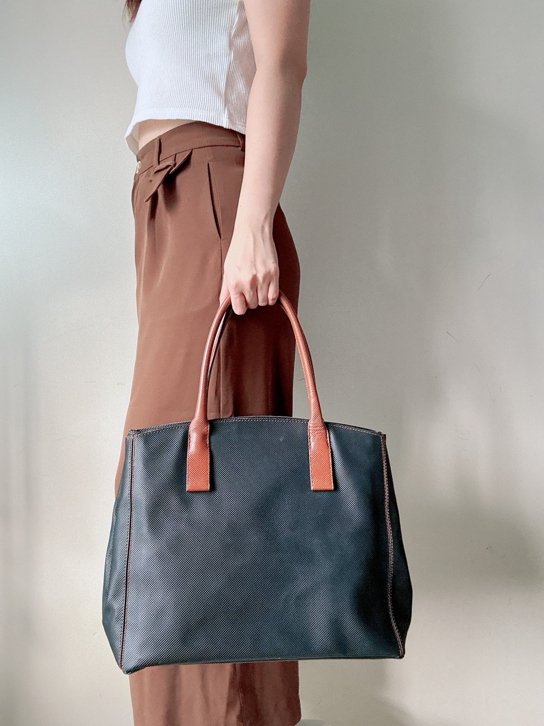 中古 BV Bottega Veneta 手提袋 托特包 男女适用 电脑包 手提行 - 侧背包/斜挎包 - 防水材质 咖啡色