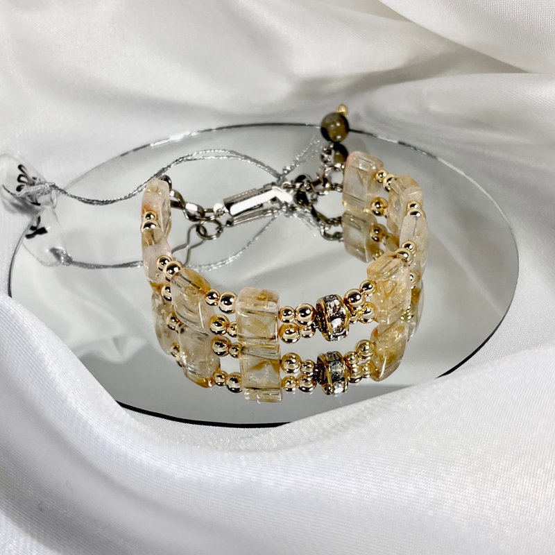 黄塔晶 设计款手作手链 天然矿石水晶 - 手链/手环 - 水晶 