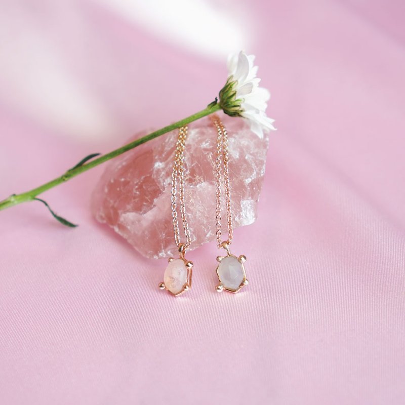 Marilyn Pendant - 项链 - 半宝石 粉红色