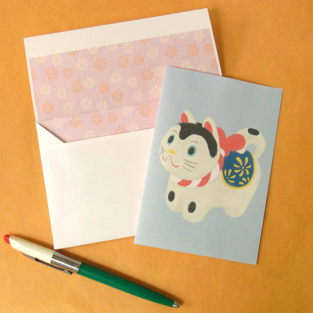 Printable card and envelope set - dog doll - Original illustrations - PDF - 电子喜帖/贺卡/邀请函 - 其他材质 