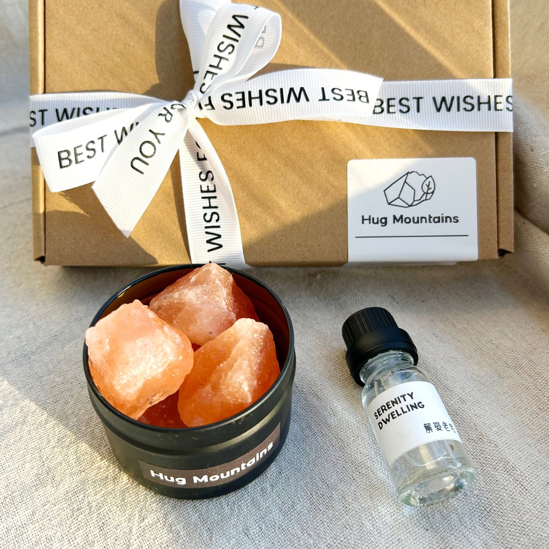喜马拉雅盐 扩香水晶 礼盒 精油 - 香薰/精油/线香 - 水晶 橘色