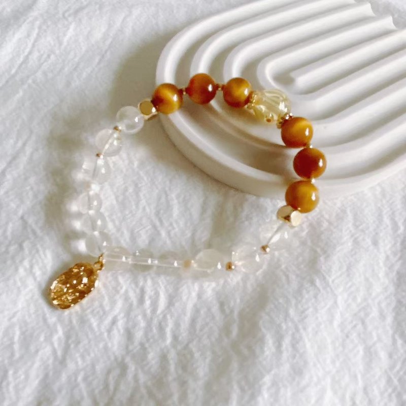 【Cinnamonmon 希娜梦梦】晨曦守护-暖露 | 精油手链 - 手链/手环 - 玻璃 