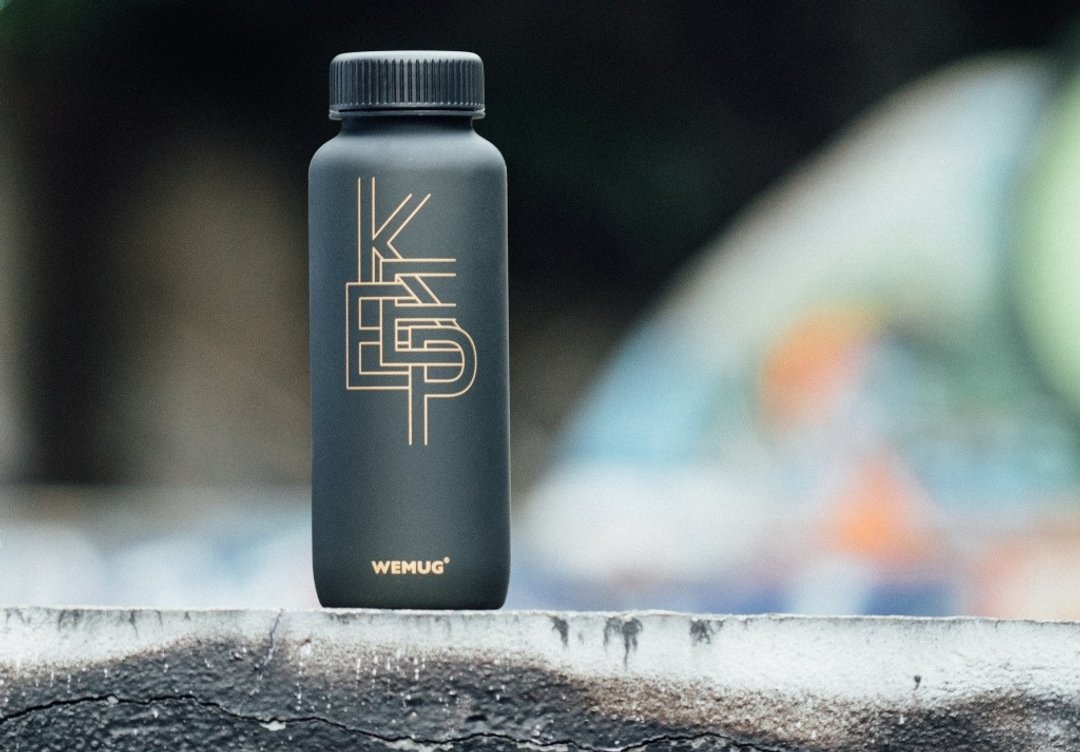 交换礼物 日本畅销 设计 雾光 大容量 随身水瓶 Keep Energy - 黑 - 水瓶/水壶 - 塑料 黑色