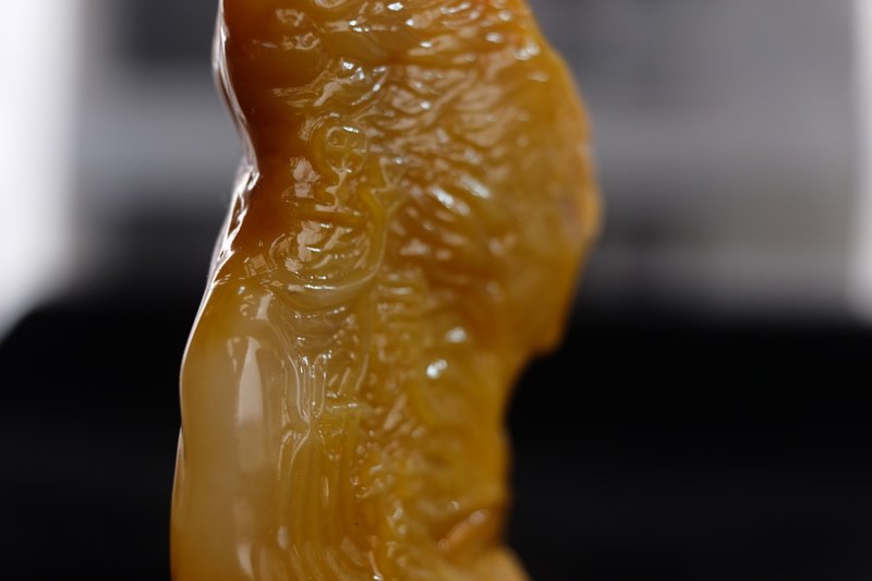 【印钮】随形—野风柳絮 - 印章/印台 - 石头 橘色