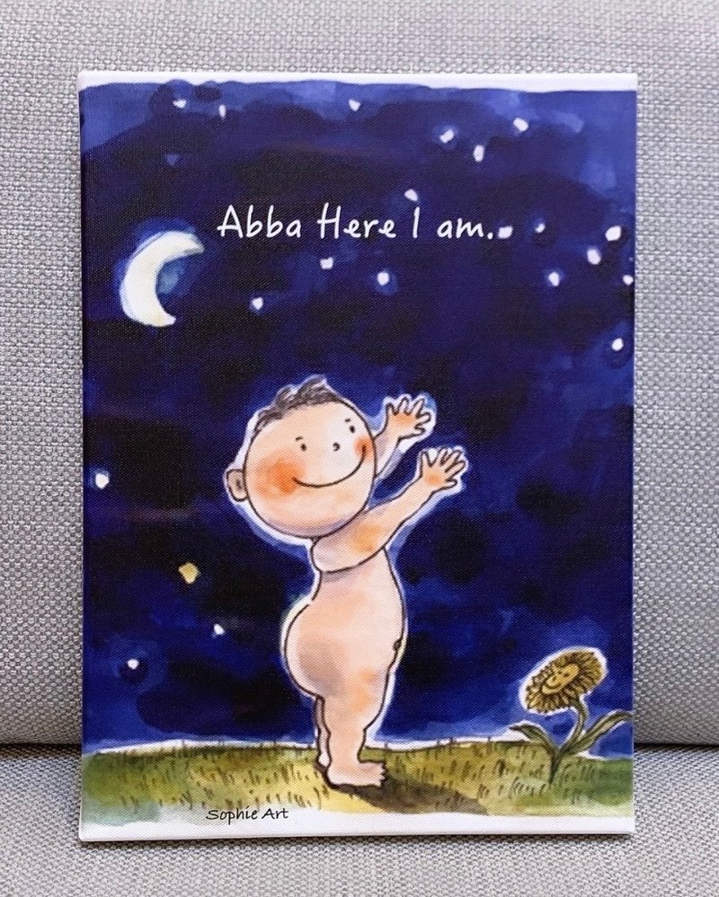 Abba Here I am 天父我在这里 挂画 基督教 礼物 受洗 sophie art - 海报/装饰画/版画 - 木头 