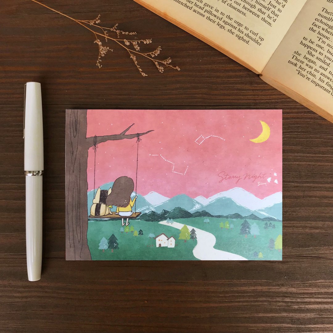 明信片 | 仰望星空  (3张1组) - 卡片/明信片 - 纸 