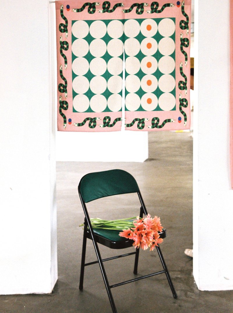 林李婆婆OLINLIO布艺门帘 - 门帘/门牌 - 棉．麻 粉红色