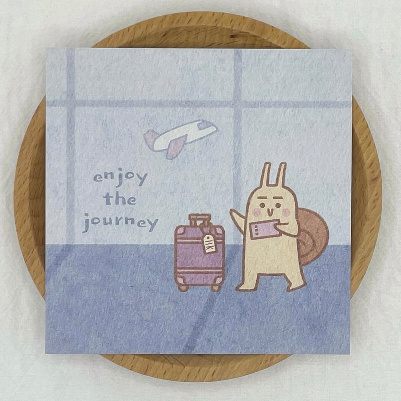 卡片 — 旅程 — 小由 - 卡片/明信片 - 纸 蓝色